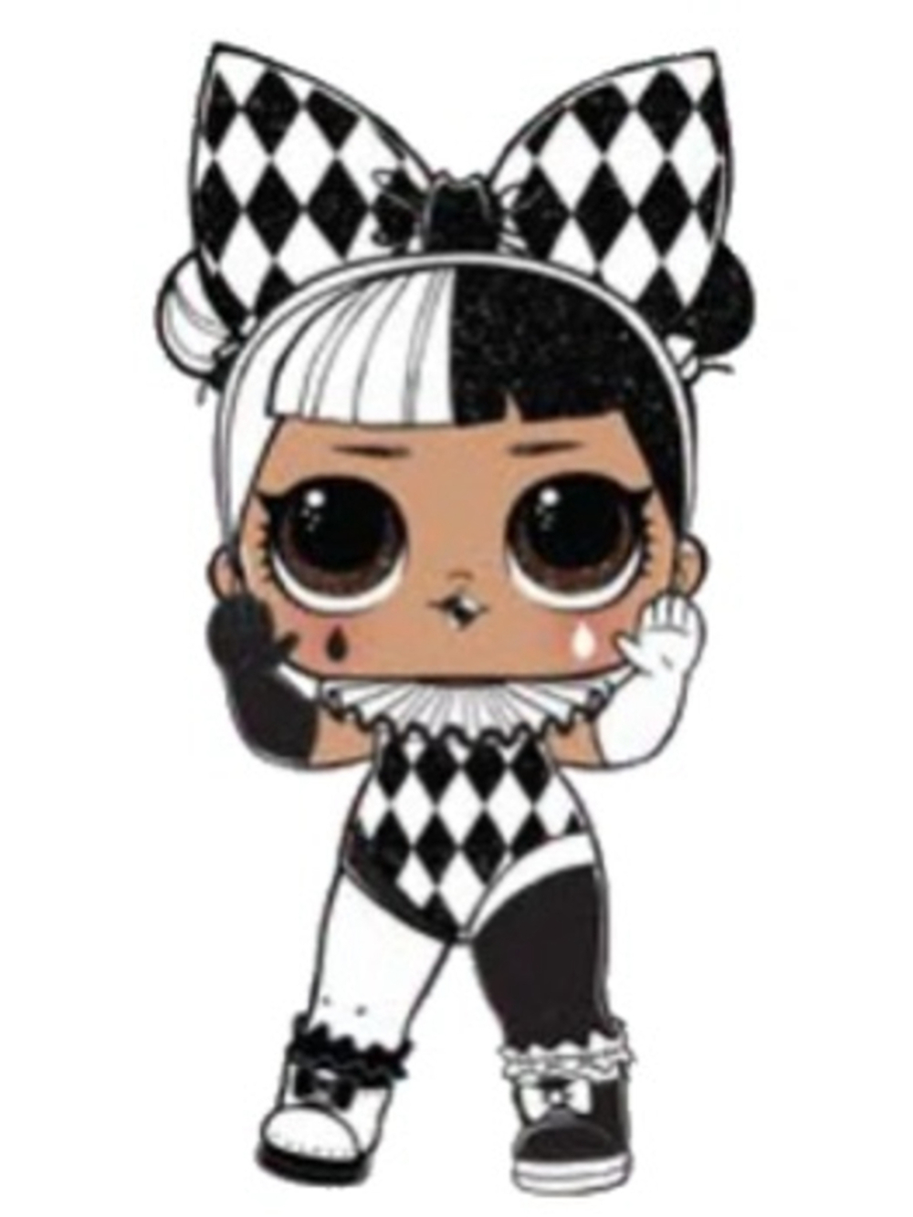 LOL Surprise Tots Harlequin Girl Replacement Black and White Bottle - Picture 2 of 8